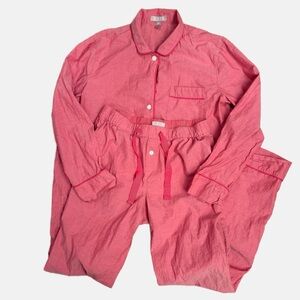 J. Crew 100% Cotton Pajama Set Women's X-Small Cozy Matching Set Comfy Oversized